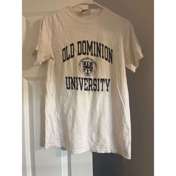 Old Dominion University T Shirt Champion White Collegiate Logo Small - Picture 1 of 2